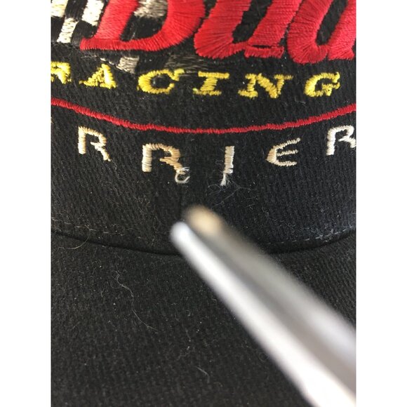 Vtg Anheuser-Busch Bud Racing Break All Barriers Baseball Cap Black Adjustable - Picture 4 of 11